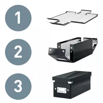 Leitz Click & Store WOW grote opbergbox, geel, karton, 369 mm, 482 mm, 200 mm