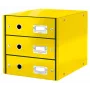 Leitz Click & Store WOW ladekast (3 laden), geel, karton, 2,21 kg, 1 stuk