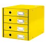 Leitz Click & Store WOW ladekast (4 laden), geel, karton, 286 mm, 282 mm, 2,49 kg, Duitsland