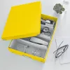 Leitz Click & Store WOW Medium organiser box, opbergbox, geel, rechthoekig, karton, monochroom, binnen
