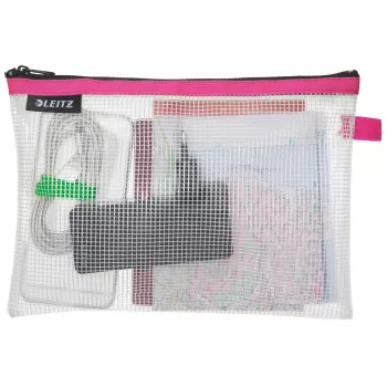 Leitz Travel Pouch waterdicht WOW Medium, unisex, accessoiretas, medium, rits, waterdicht, roze