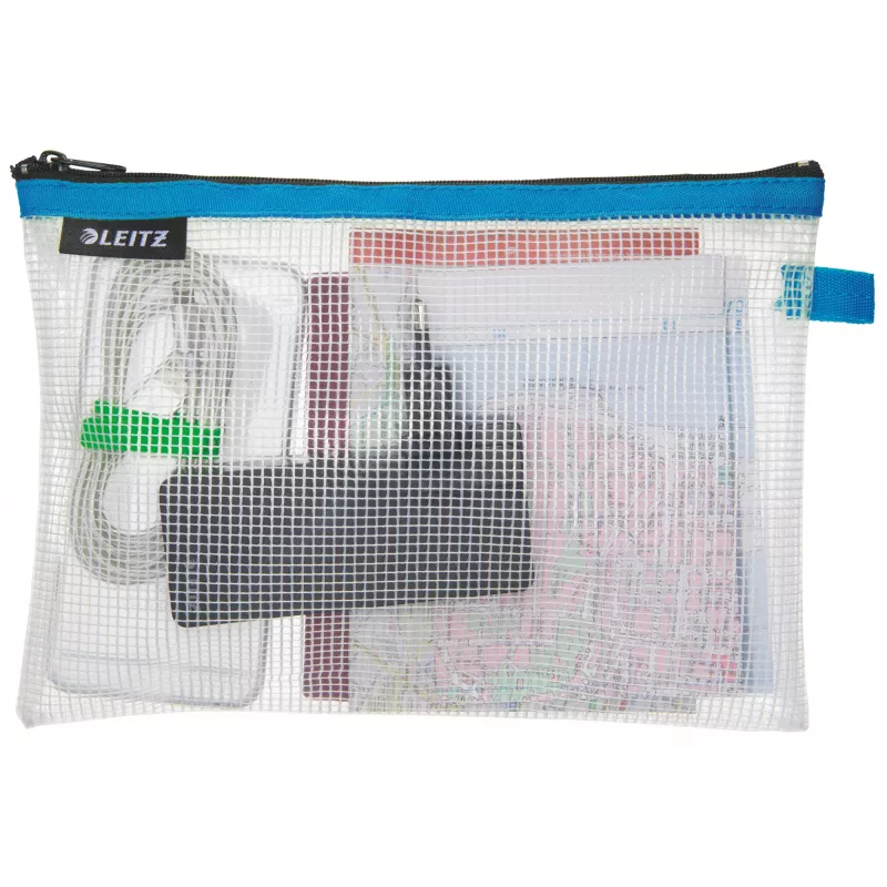 Leitz Travel Pouch waterafstotend WOW Medium, unisex, accessoiretas, medium, rits, waterafstotend, blauw