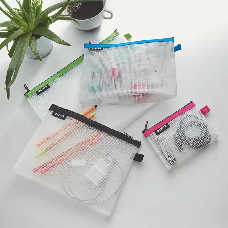 Leitz Travel Pouch waterafstotend WOW Medium, unisex, accessoiretas, medium, rits, waterafstotend, zwart