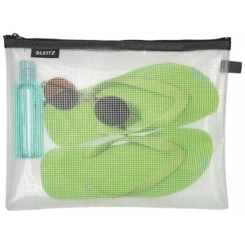 Leitz Travel Pouch waterafstotend WOW Large, unisex, accessoiretas, groot, rits, waterafstotend, zwart
