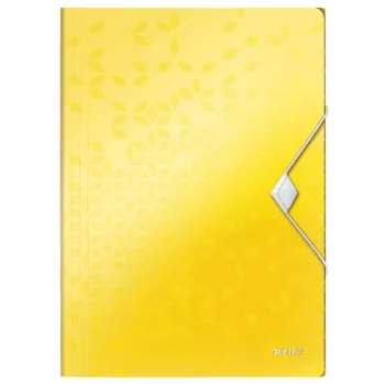 Leitz 3-klapmap WOW PP A4, presentatiemap, A4, polypropyleen (PP), geel, staand, 150 vel