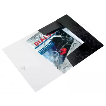 Leitz 3-klapmap WOW PP A4, klapmap, A4, polypropyleen (PP), zwart, liggend/staand, 150 vel