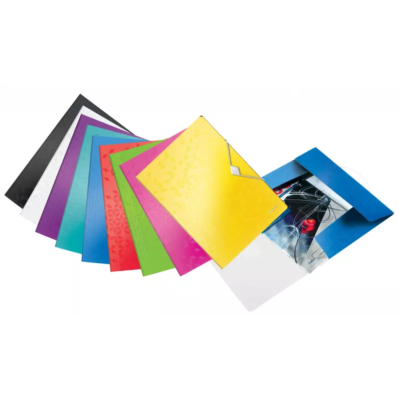 Leitz 3-klapmap WOW PP A4, klapmap, A4, polypropyleen (PP), zwart, liggend/staand, 150 vel