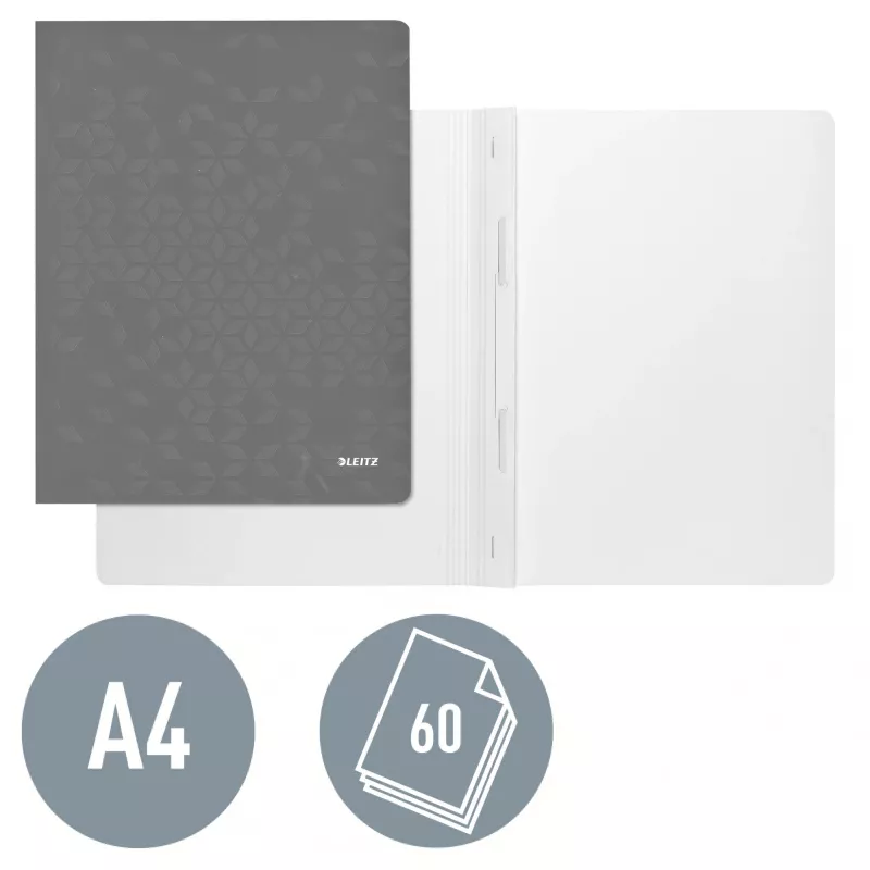 Leitz platte map karton/karton WOW A4, conventionele map, A4, karton, groen, staand, 250 vel