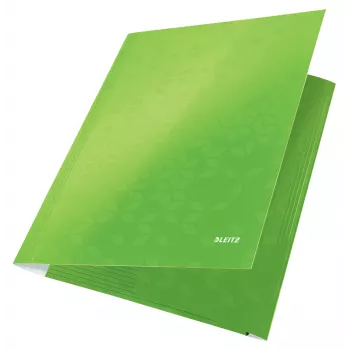 Leitz 3-flapmap WOW karton/POB A4, manilamap, A4, polypropyleen (PP), groen, 250 vel, 80 g/m²