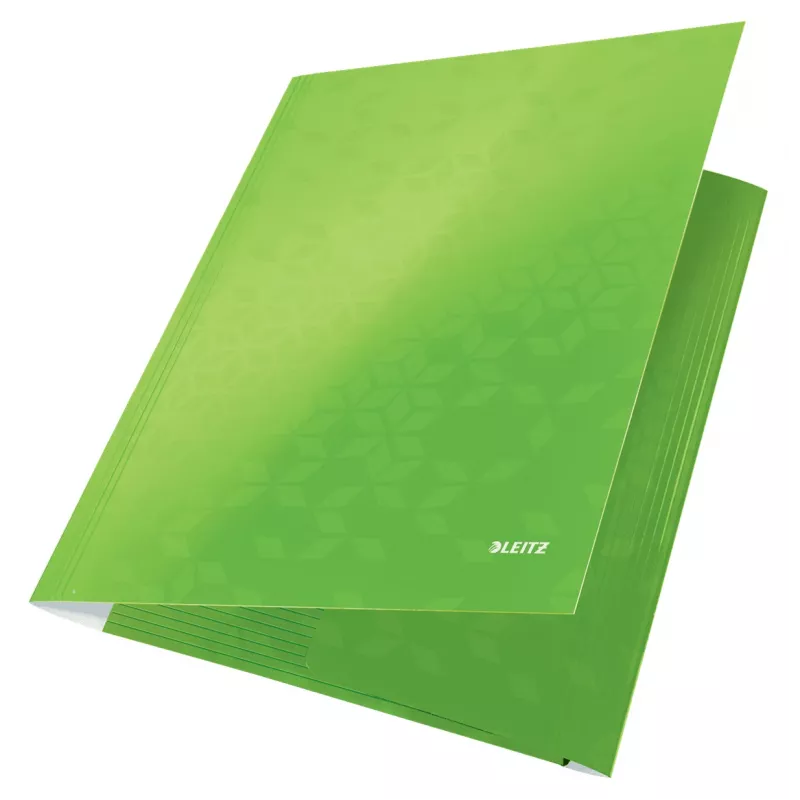 Leitz 3-flapmap WOW karton/POB A4, manilamap, A4, polypropyleen (PP), groen, 250 vel, 80 g/m²