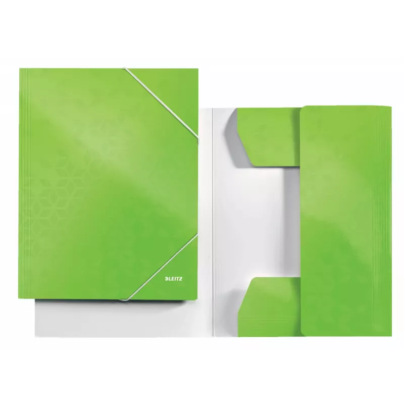 Leitz 3-flapmap WOW karton/POB A4, manilamap, A4, polypropyleen (PP), groen, 250 vel, 80 g/m²
