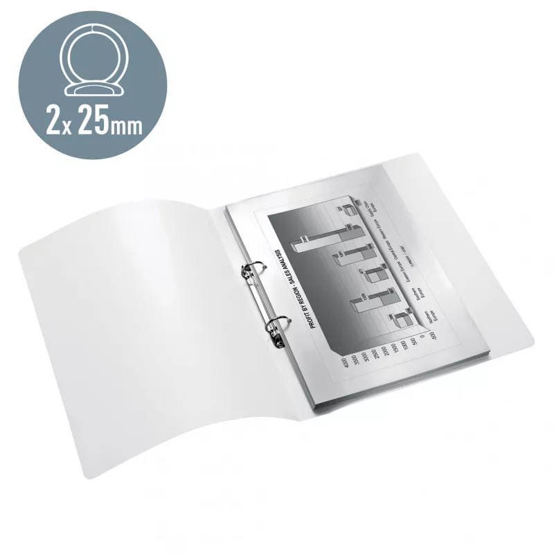 Leitz ringband WOW PP A4 2RR/25 mm, A4, ronde ring, polypropyleen (PP), groen, 190 vel, 80 g/m²