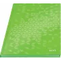 Leitz notebook WOW A4 geruit met hardcover 90 g/m², 80 vel, dessin, groen, A4, 80 vel, 80 g/m², geruit papier