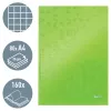 Leitz notebook WOW A4 geruit met hardcover 90 g/m², 80 vel, dessin, groen, A4, 80 vel, 80 g/m², geruit papier