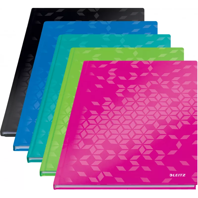 Leitz notebook WOW A4 geruit met hardcover 90 g/m², 80 vel, dessin, groen, A4, 80 vel, 80 g/m², geruit papier