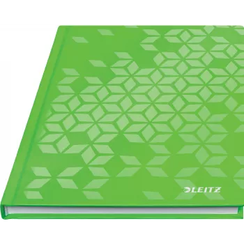 Leitz WOW notitieboek A5 geruit met hardcover, dessin, groen, A5, 80 vel, 80 g/m², geruit