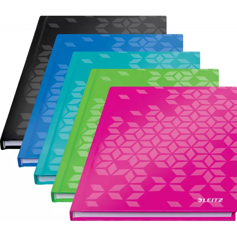 Leitz WOW notitieboek A5 geruit met hardcover, dessin, groen, A5, 80 vel, 80 g/m², geruit