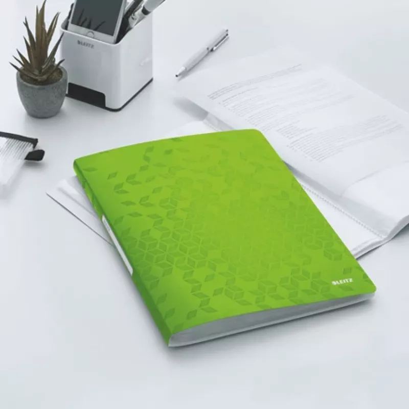 Leitz displayboek WOW PP 40 hoesjes, groen, polypropyleen (PP), 40 hoesjes, 40 vel, staand, A4