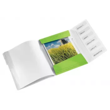 Leitz tabboek WOW PP 6 tabs, conventionele ordner, A4, polypropyleen (PP), groen, glanzend, 200 vel