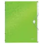 Leitz WOW PP tabbladenboek, 12 vakken, A4, polypropyleen (PP), groen, 200 vel, 80 g/m², 265 mm