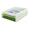 Leitz briefbak WOW tweekleurig, kunststof, groen, wit, A4, A4, 267 mm, 336 mm