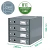 Leitz Click & Store WOW ladekast (4 laden), groen, karton, 286 mm, 356 mm, 282 mm
