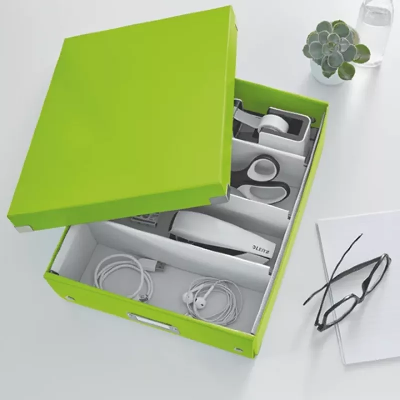 Leitz Click & Store WOW medium organizerbox, opbergbox, groen, rechthoekig, karton, monochroom, binnen