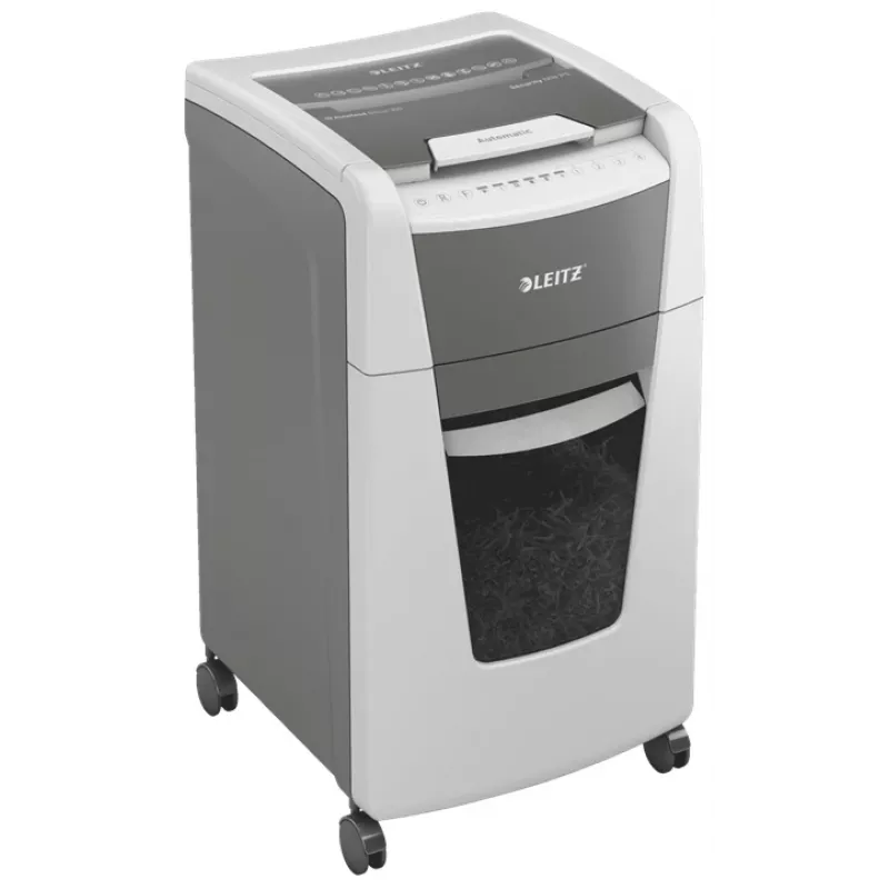 Leitz IQ Autofeed Office 300 papiervernietiger P5, microsnede, 22 cm, 2 x 15 mm, 60 L, 700 vel, 55 dB