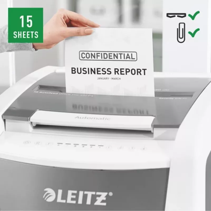 Leitz IQ Autofeed Office Pro 600 automatische papiervernietiger P4