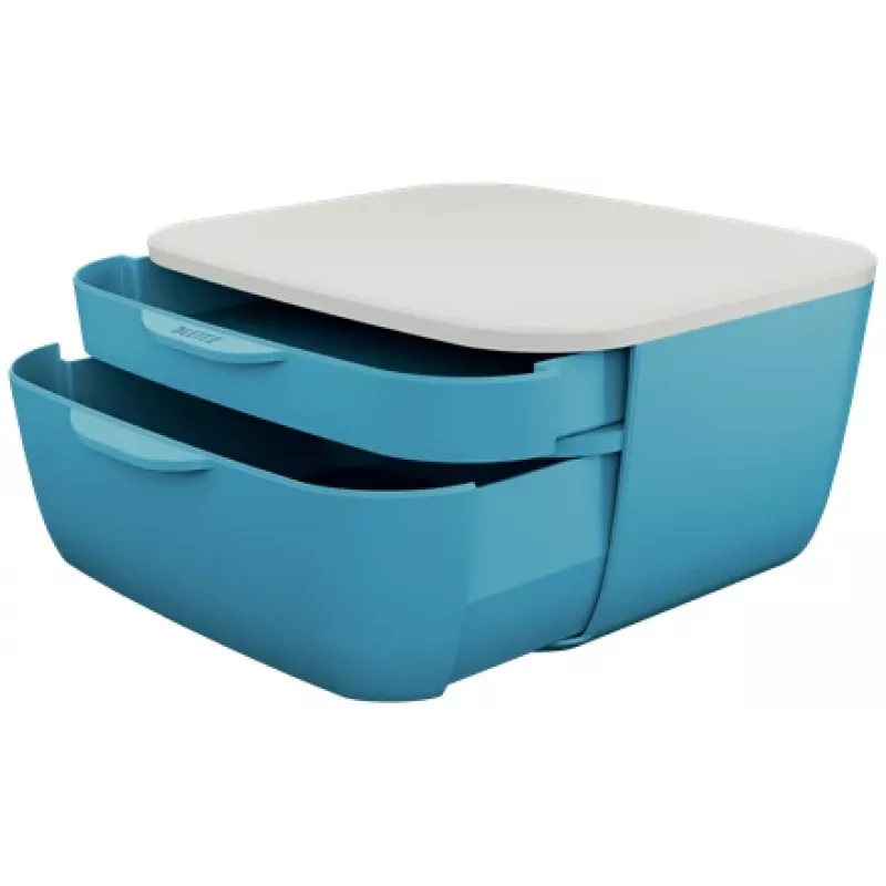 Leitz Cosy ladekast, 2 lade(n), polystyreen (PS), blauw, wit, 1 stuk(s), 251 mm, 143 mm
