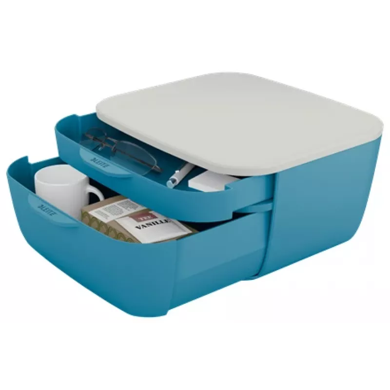 Leitz Cosy ladekast, 2 lade(n), polystyreen (PS), blauw, wit, 1 stuk(s), 251 mm, 143 mm
