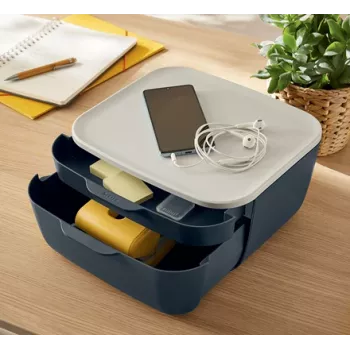 Leitz Cosy ladekast, 2 laden, polystyreen (PS), zwart, wit, 1 stuk, 251 mm, 143 mm