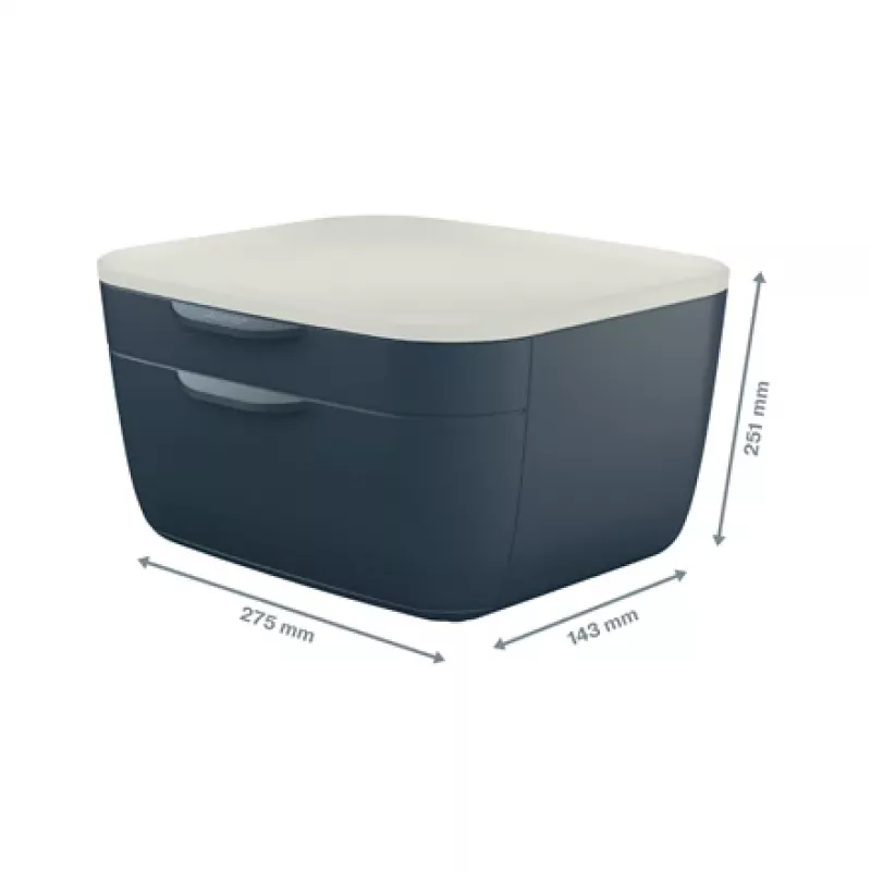Leitz Cosy ladeblok 53570089, 2 lades, grijs/lichtgrijs, A4