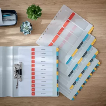 Leitz Cosy 1-10 bedrukbaar register, PP, numeriek tabregister, polypropyleen (PP), staand, A4 maxi, 245 mm, 305 mm