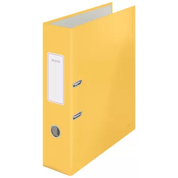 Leitz 180° Cosy hefboomordner Soft Touch 80 mm, A4, karton, geel, gestructureerd oppervlak, 600 vel, 80 g/m²