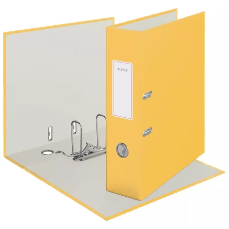 Leitz 180° Cosy hefboomordner Soft Touch 80 mm, A4, karton, geel, gestructureerd oppervlak, 600 vel, 80 g/m²