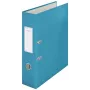 Leitz 180° Cosy hefboomordner Soft Touch 80mm, A4, karton, blauw, gestructureerd oppervlak, 600 vel, 80 g/m²