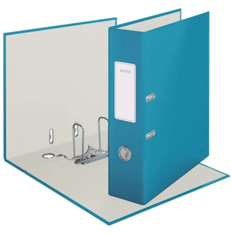 Leitz 180° Cosy hefboomordner Soft Touch 80mm, A4, karton, blauw, gestructureerd oppervlak, 600 vel, 80 g/m²
