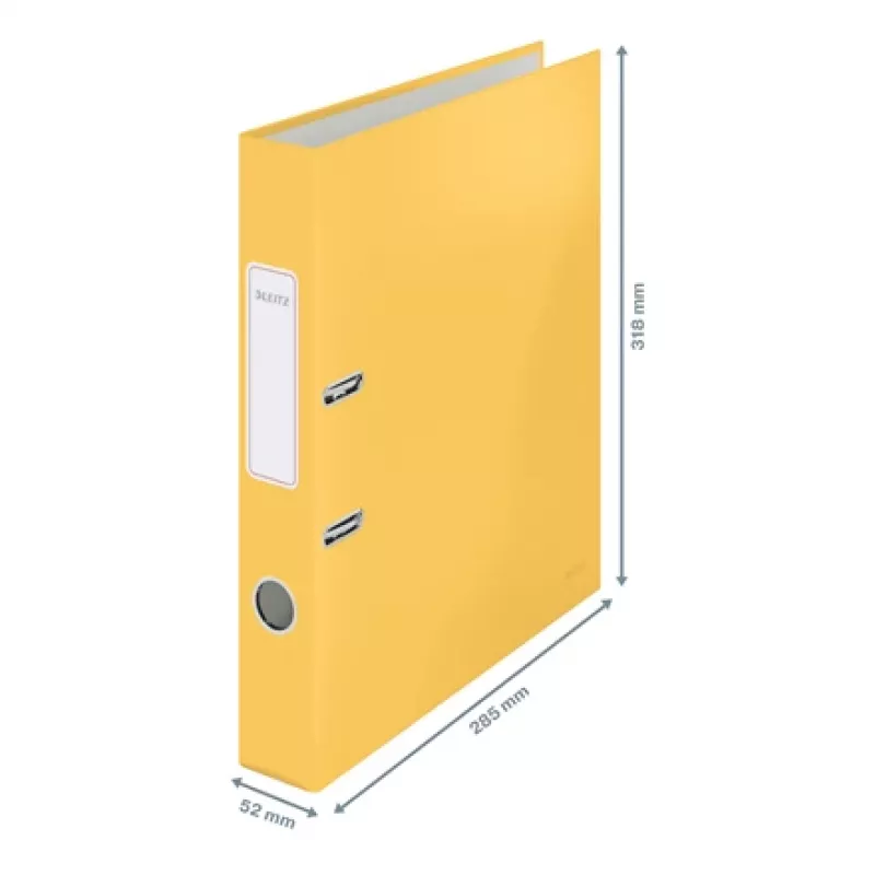 Leitz 180° Cosy ordner Soft Touch 50mm, A4, karton, geel, gestructureerd oppervlak, 350 vel, 80 g/m²