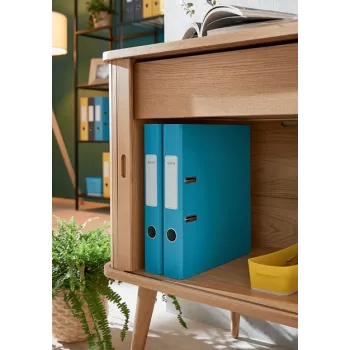 Leitz 180° Cosy hefboomordner Soft Touch 50mm, A4, karton, blauw, gestructureerd oppervlak, 350 vel, 80 g/m²