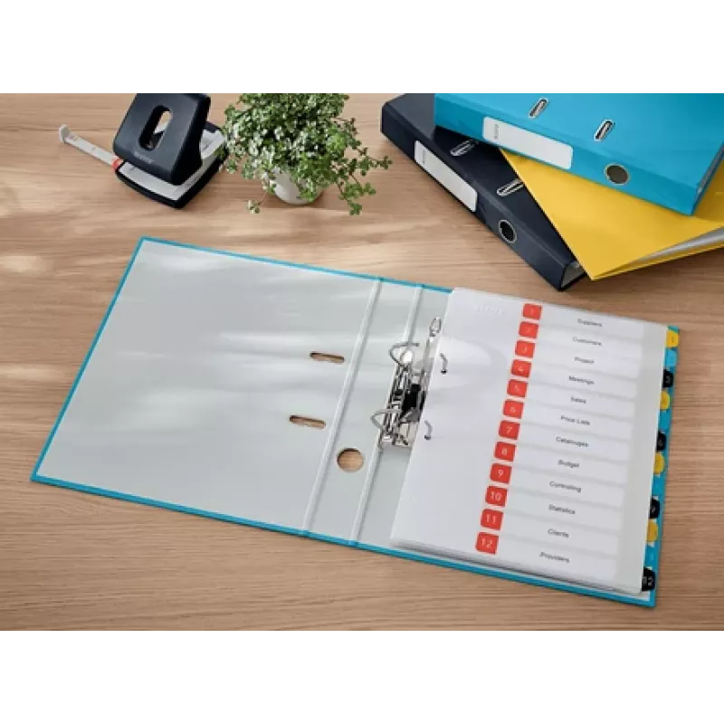 Leitz 180° Cosy hefboomordner Soft Touch 50mm, A4, karton, blauw, gestructureerd oppervlak, 350 vel, 80 g/m²