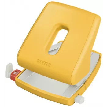 Leitz Cosy perforator 2-gaats 30 vel, geel, kunststof, 8 cm, 5,5 mm, A4