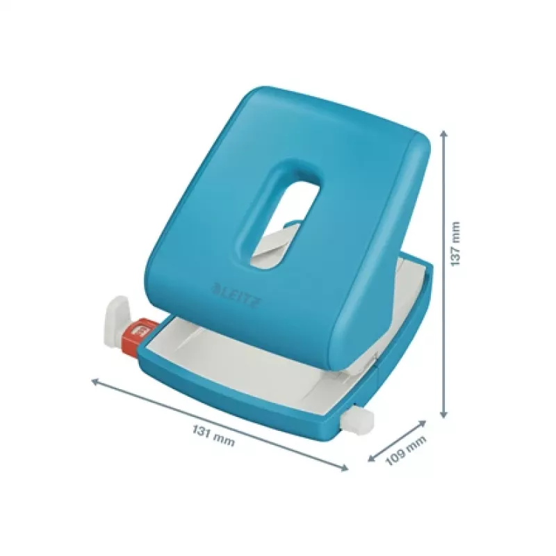 Leitz Cosy perforator 2-gaats 30 vel, 30 vel, blauw, kunststof, 8 cm, 5,5 mm, A4