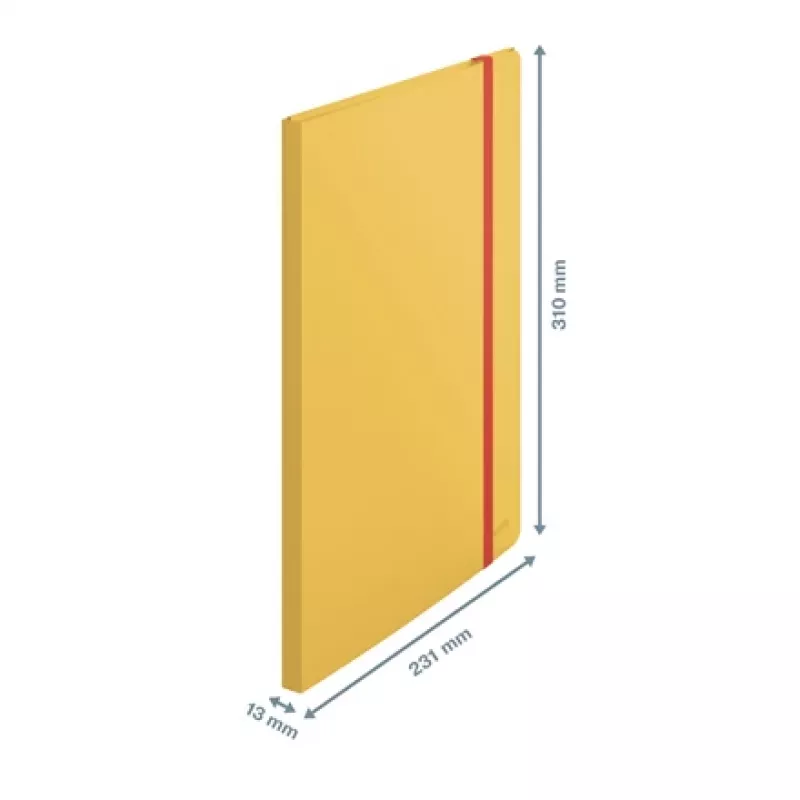 Leitz Cosy Mobile displayboek Plus, geel, polypropyleen (PP), 20 hoesjes, staand, A4, 231 mm