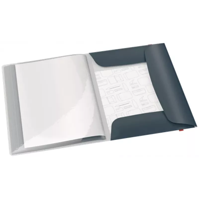 Leitz Cosy Mobile displayboek Plus, grijs, polypropyleen (PP), 20 hoesjes, staand, A4, 231 mm