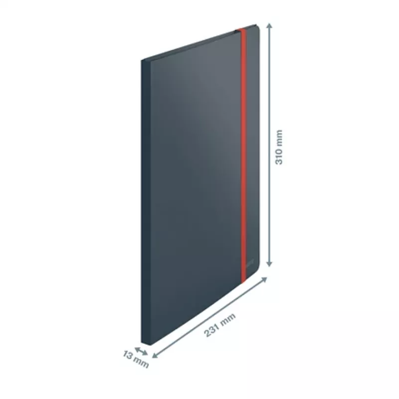 Leitz Cosy Mobile displayboek Plus, grijs, polypropyleen (PP), 20 hoesjes, staand, A4, 231 mm