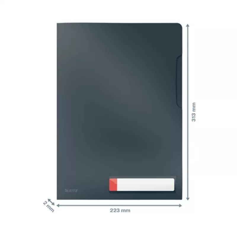 Leitz Cosy privacymap, gewone documentenmap, A4, polypropyleen (PP), zwart, mat, staand