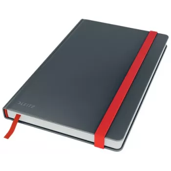 Leitz Cosy notebook Soft Touch geruit met hardcover, monochroom, zwart, A5, 80 vel, mat, 100 g/m²