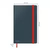 Leitz Cosy notebook Soft Touch geruit met hardcover, monochroom, zwart, A5, 80 vel, mat, 100 g/m²