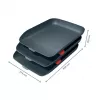Leitz Cosy briefbak, set van 3 stuks, polystyreen (PS), zwart, A4, A4, 274 mm, 456 mm